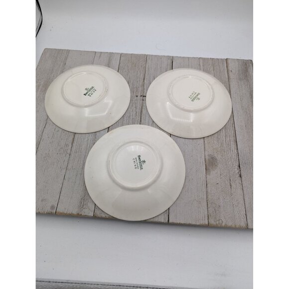 Vintage Homer Laughlin Set of 3 Saucers Plates Neville Pattern - Picture 5 of 8